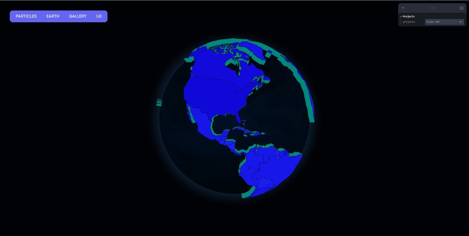 3D Data Visualization — GDP on an Interactive Globe
